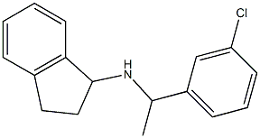 N-[1-(3-chlorophenyl)ethyl]-2,3-dihydro-1H-inden-1-amine,,结构式