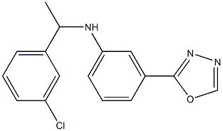 N-[1-(3-chlorophenyl)ethyl]-3-(1,3,4-oxadiazol-2-yl)aniline Structure