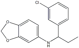 N-[1-(3-chlorophenyl)propyl]-2H-1,3-benzodioxol-5-amine Structure