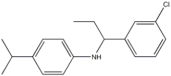 N-[1-(3-chlorophenyl)propyl]-4-(propan-2-yl)aniline,,结构式