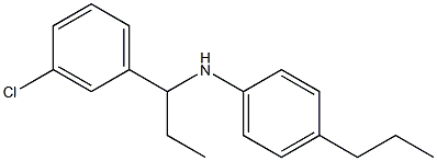 N-[1-(3-chlorophenyl)propyl]-4-propylaniline 化学構造式