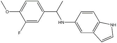 N-[1-(3-fluoro-4-methoxyphenyl)ethyl]-1H-indol-5-amine Structure