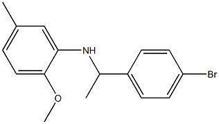 N-[1-(4-bromophenyl)ethyl]-2-methoxy-5-methylaniline,,结构式