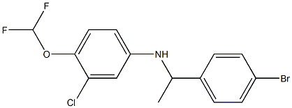 N-[1-(4-bromophenyl)ethyl]-3-chloro-4-(difluoromethoxy)aniline