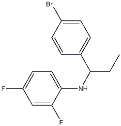 N-[1-(4-bromophenyl)propyl]-2,4-difluoroaniline Structure