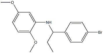 N-[1-(4-bromophenyl)propyl]-2,5-dimethoxyaniline Structure