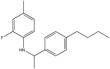 N-[1-(4-butylphenyl)ethyl]-2-fluoro-4-methylaniline Struktur