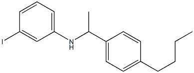 N-[1-(4-butylphenyl)ethyl]-3-iodoaniline 化学構造式