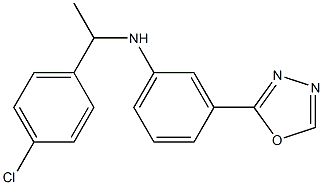 N-[1-(4-chlorophenyl)ethyl]-3-(1,3,4-oxadiazol-2-yl)aniline