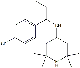 N-[1-(4-chlorophenyl)propyl]-2,2,6,6-tetramethylpiperidin-4-amine Structure
