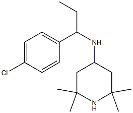 N-[1-(4-chlorophenyl)propyl]-2,2,6,6-tetramethylpiperidin-4-amine,,结构式