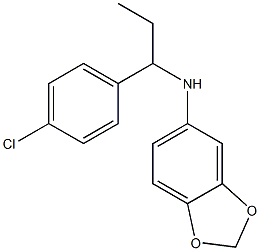 N-[1-(4-chlorophenyl)propyl]-2H-1,3-benzodioxol-5-amine Struktur