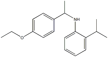 N-[1-(4-ethoxyphenyl)ethyl]-2-(propan-2-yl)aniline,,结构式