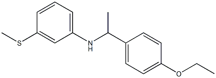 N-[1-(4-ethoxyphenyl)ethyl]-3-(methylsulfanyl)aniline,,结构式