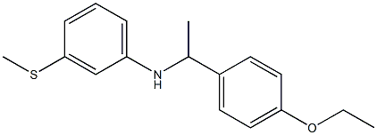 N-[1-(4-ethoxyphenyl)ethyl]-3-(methylsulfanyl)aniline 化学構造式