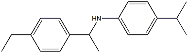 N-[1-(4-ethylphenyl)ethyl]-4-(propan-2-yl)aniline 化学構造式