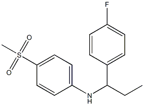 N-[1-(4-fluorophenyl)propyl]-4-methanesulfonylaniline Structure