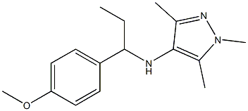 N-[1-(4-methoxyphenyl)propyl]-1,3,5-trimethyl-1H-pyrazol-4-amine 化学構造式