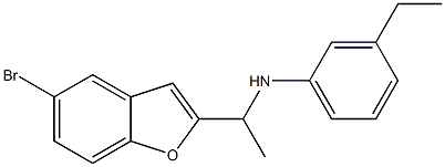 N-[1-(5-bromo-1-benzofuran-2-yl)ethyl]-3-ethylaniline Struktur