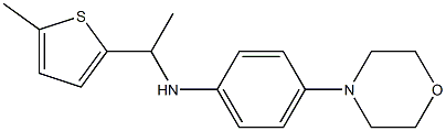 N-[1-(5-methylthiophen-2-yl)ethyl]-4-(morpholin-4-yl)aniline,,结构式