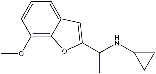 N-[1-(7-methoxy-1-benzofuran-2-yl)ethyl]cyclopropanamine,,结构式