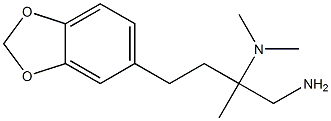 N-[1-(aminomethyl)-3-(1,3-benzodioxol-5-yl)-1-methylpropyl]-N,N-dimethylamine 化学構造式