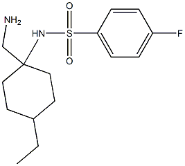 N-[1-(aminomethyl)-4-ethylcyclohexyl]-4-fluorobenzene-1-sulfonamide 结构式