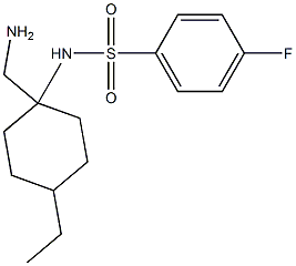 N-[1-(aminomethyl)-4-ethylcyclohexyl]-4-fluorobenzene-1-sulfonamide,,结构式