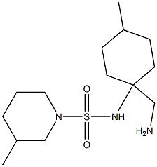 N-[1-(aminomethyl)-4-methylcyclohexyl]-3-methylpiperidine-1-sulfonamide 化学構造式