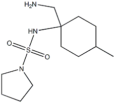 N-[1-(aminomethyl)-4-methylcyclohexyl]pyrrolidine-1-sulfonamide 化学構造式