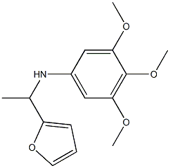 N-[1-(furan-2-yl)ethyl]-3,4,5-trimethoxyaniline 结构式