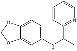 N-[1-(pyridin-2-yl)ethyl]-2H-1,3-benzodioxol-5-amine,,结构式