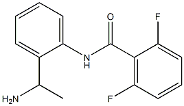 N-[2-(1-aminoethyl)phenyl]-2,6-difluorobenzamide 化学構造式