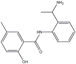 N-[2-(1-aminoethyl)phenyl]-2-hydroxy-5-methylbenzamide,,结构式