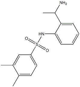 N-[2-(1-aminoethyl)phenyl]-3,4-dimethylbenzene-1-sulfonamide Struktur