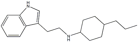 N-[2-(1H-indol-3-yl)ethyl]-4-propylcyclohexan-1-amine Struktur