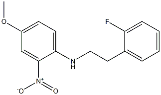 N-[2-(2-fluorophenyl)ethyl]-4-methoxy-2-nitroaniline Structure