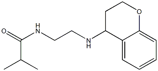 N-[2-(3,4-dihydro-2H-1-benzopyran-4-ylamino)ethyl]-2-methylpropanamide 化学構造式