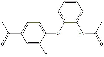 N-[2-(4-acetyl-2-fluorophenoxy)phenyl]acetamide,,结构式
