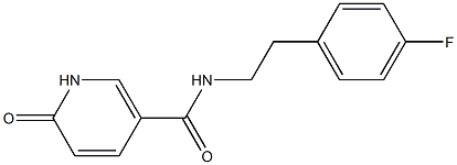 N-[2-(4-fluorophenyl)ethyl]-6-oxo-1,6-dihydropyridine-3-carboxamide,,结构式