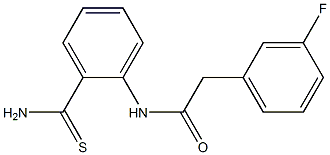 N-[2-(aminocarbonothioyl)phenyl]-2-(3-fluorophenyl)acetamide Structure