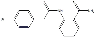 N-[2-(aminocarbonothioyl)phenyl]-2-(4-bromophenyl)acetamide 化学構造式