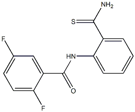 N-[2-(aminocarbonothioyl)phenyl]-2,5-difluorobenzamide Struktur