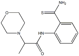 N-[2-(aminocarbonothioyl)phenyl]-2-morpholin-4-ylpropanamide Structure