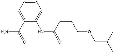 N-[2-(aminocarbonothioyl)phenyl]-4-isobutoxybutanamide,,结构式