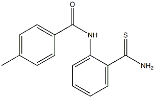 N-[2-(aminocarbonothioyl)phenyl]-4-methylbenzamide 化学構造式