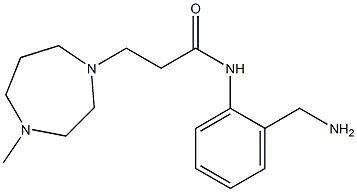 N-[2-(aminomethyl)phenyl]-3-(4-methyl-1,4-diazepan-1-yl)propanamide,,结构式