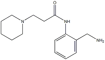N-[2-(aminomethyl)phenyl]-3-piperidin-1-ylpropanamide,,结构式