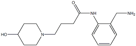N-[2-(aminomethyl)phenyl]-4-(4-hydroxypiperidin-1-yl)butanamide 化学構造式