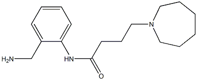 N-[2-(aminomethyl)phenyl]-4-azepan-1-ylbutanamide Struktur